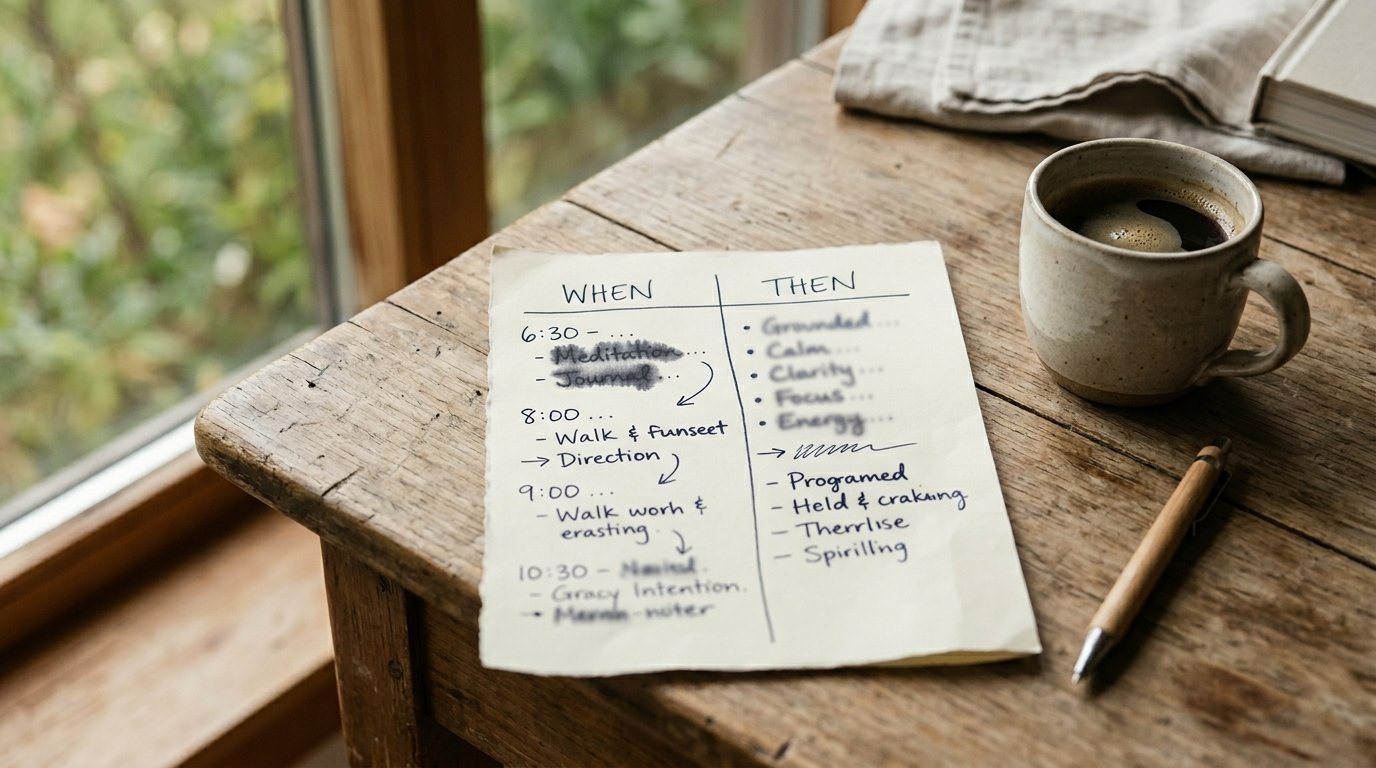 Implementation Intentions When Then Planning Inline